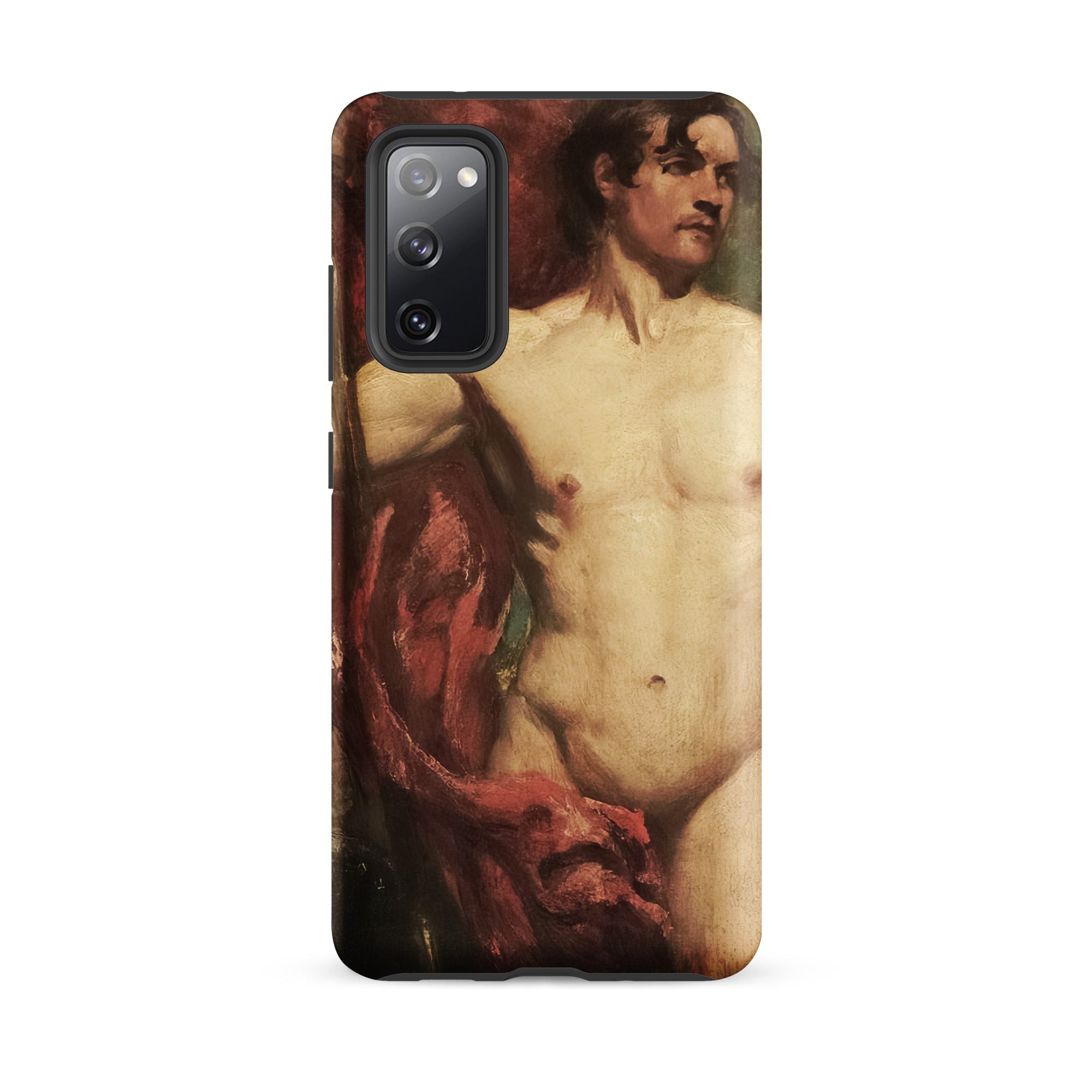 Male Nude Standard Bearer William Etty Samsung Case, Galaxy S20 Fe / Matte, Smartphone Case Classical Painting Male Figure