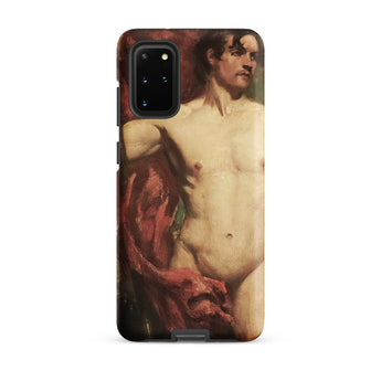 Male Nude Standard Bearer - William Etty Samsung Case, Galaxy S20 Plus / Matte, Smartphone Case Classical Painting Male Nude