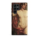 Male Nude Standard Bearer - William Etty Samsung Case, Galaxy S22 Ultra / Matte, Smartphone Case Classical Painting Male Figure
