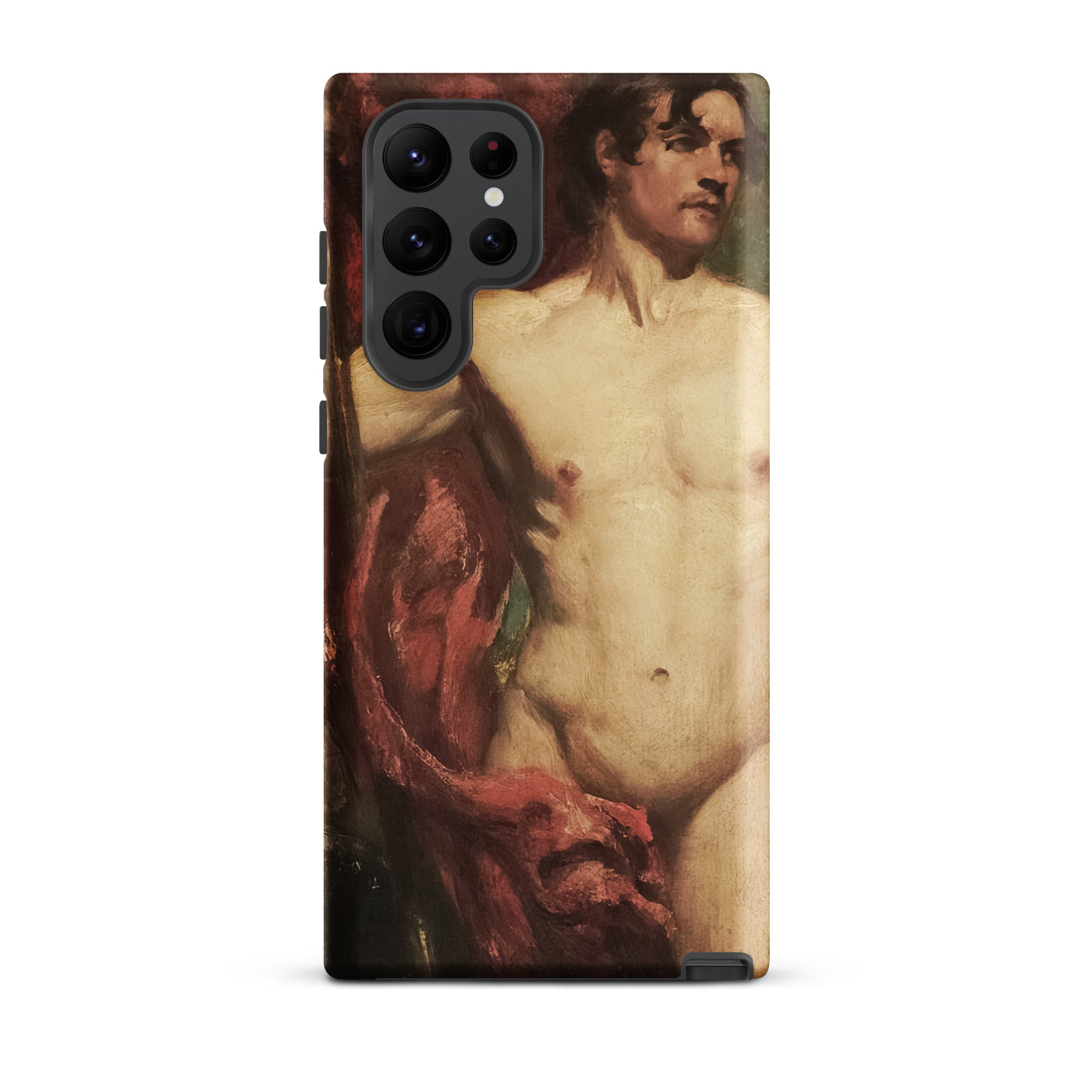 Male Nude Standard Bearer William Etty Samsung Case, Galaxy S22 Ultra / Matte, Smartphone Case Classical Painting Male Figure