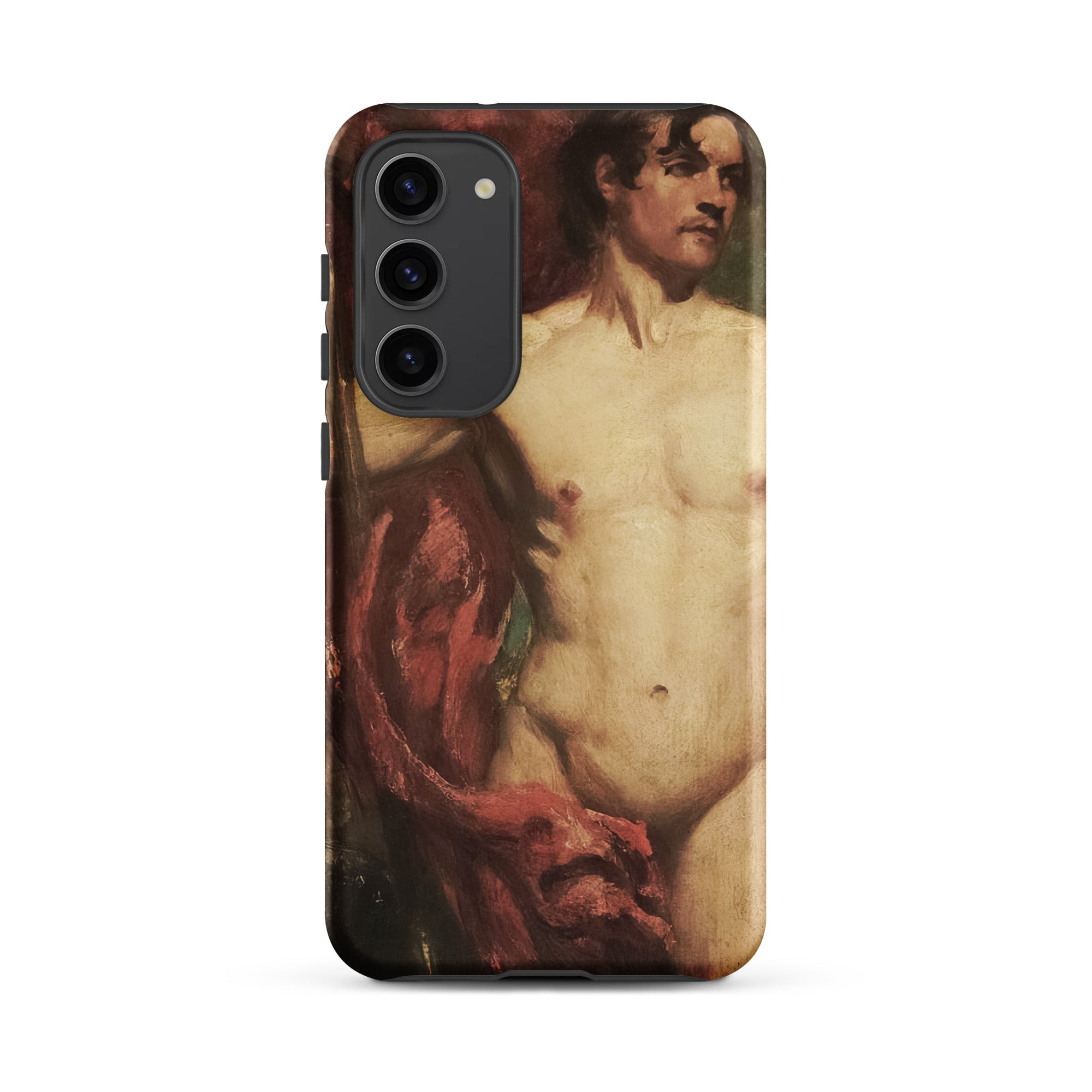 Male Nude Standard Bearer William Etty Samsung Case, Galaxy S23 Plus / Matte, Smartphone Case Classical Painting Male Figure