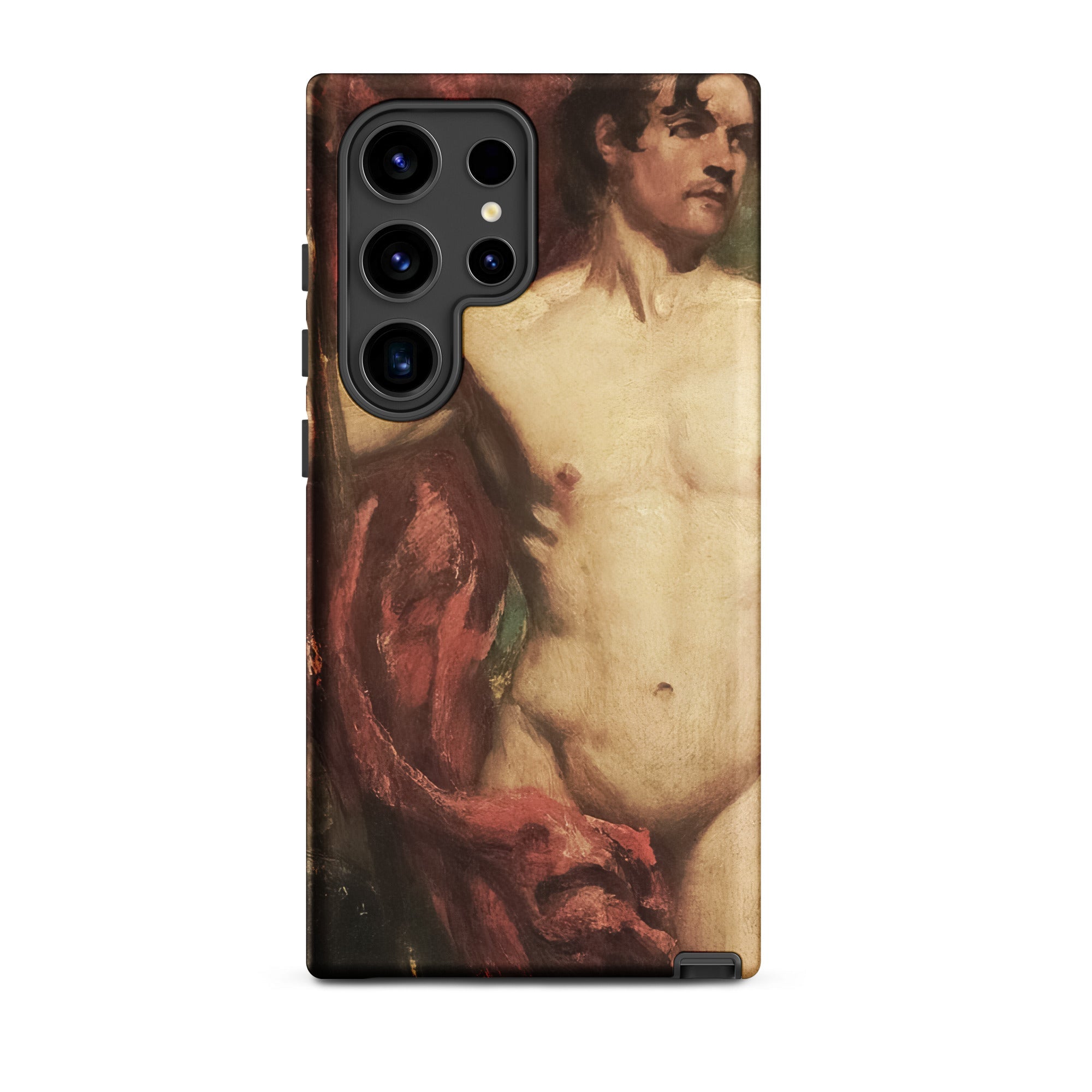 Male Nude Standard Bearer William Etty Samsung Case, Galaxy S24 Ultra / Matte, Smartphone Case Classical Painting Male Torso