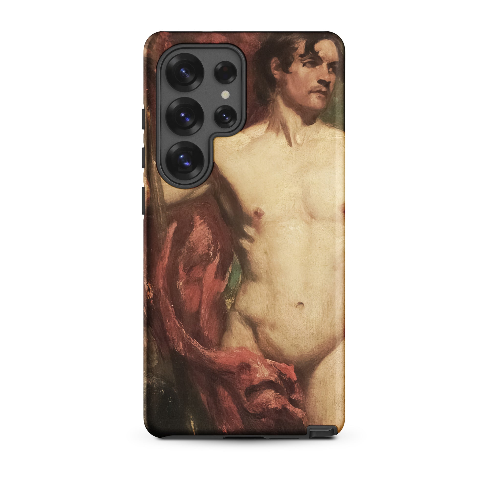 Male Nude Standard Bearer William Etty Samsung Case, Galaxy S25 Ultra / Matte, Smartphone Case Classical Painting Male Figure