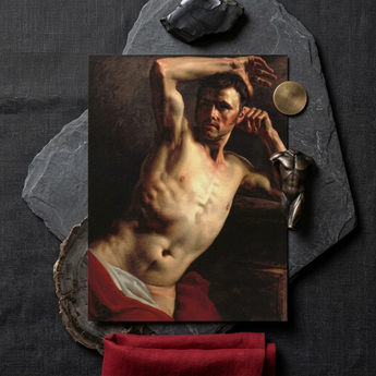 Male Nude - Theodore Gericault Art Print / Canvas Classical Oil Painting Muscular Figure Arm Théodore Géricault’s Study, Homoerotic, Prints