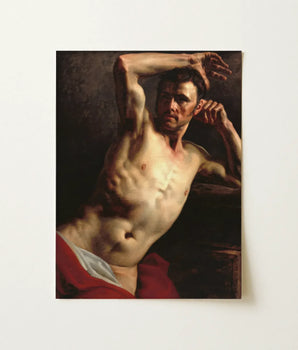 Classical Oil Painting Muscular Nude Male Figure Arm Théodore Géricault’s Study, Theodore Gericault Homoerotic, Art