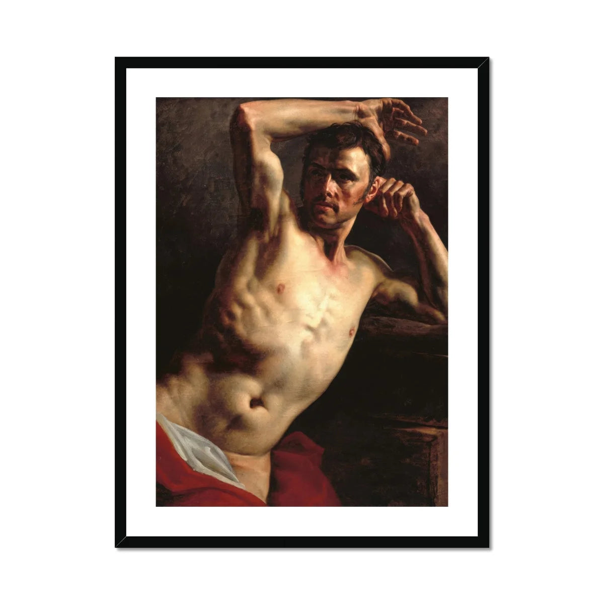 Male Nude - Theodore Gericault Art Print Posters Prints & Visual Artwork