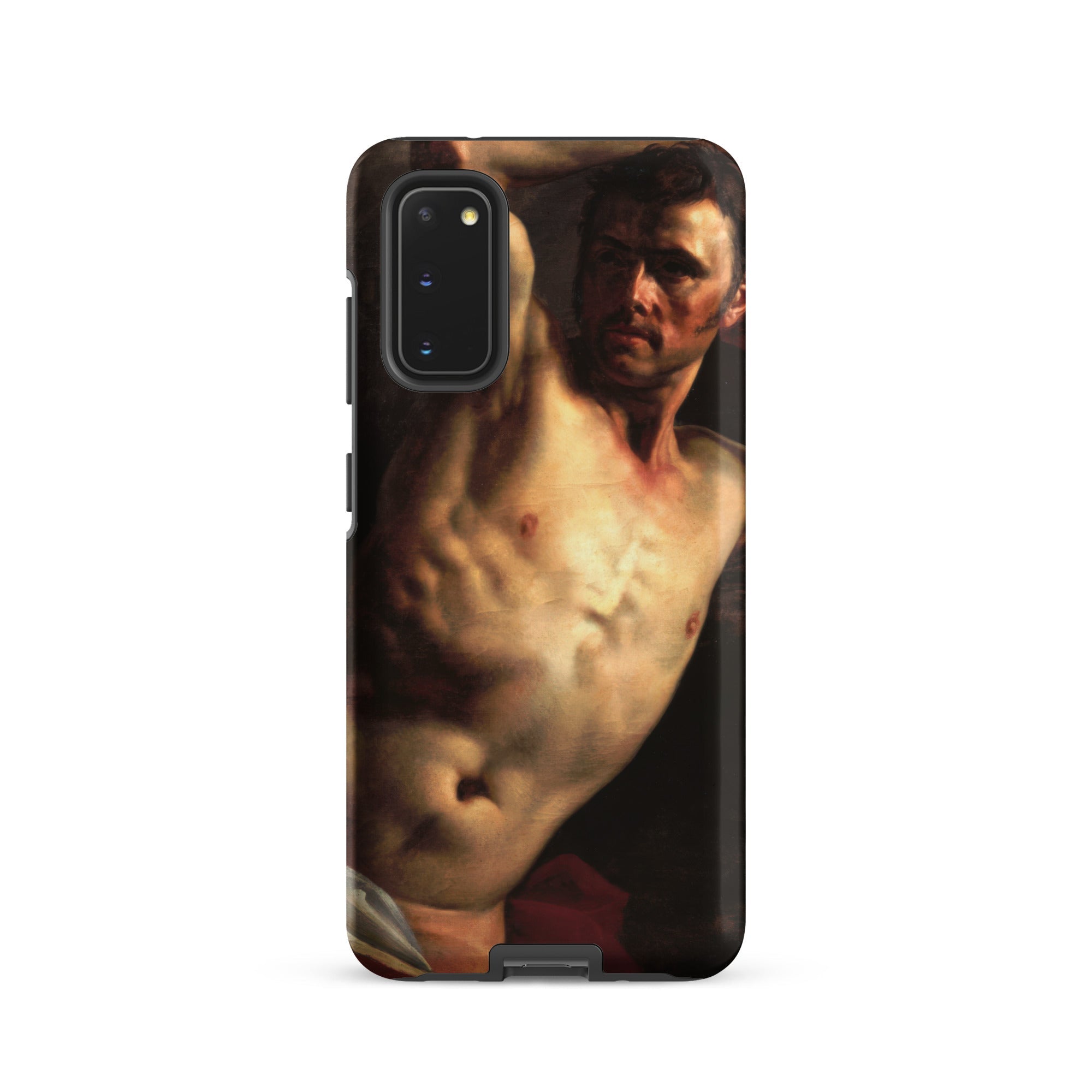 Male Nude Theodore Gericault Samsung Case, Galaxy S20 / Matte, Black Phone Case Painted Muscular Man