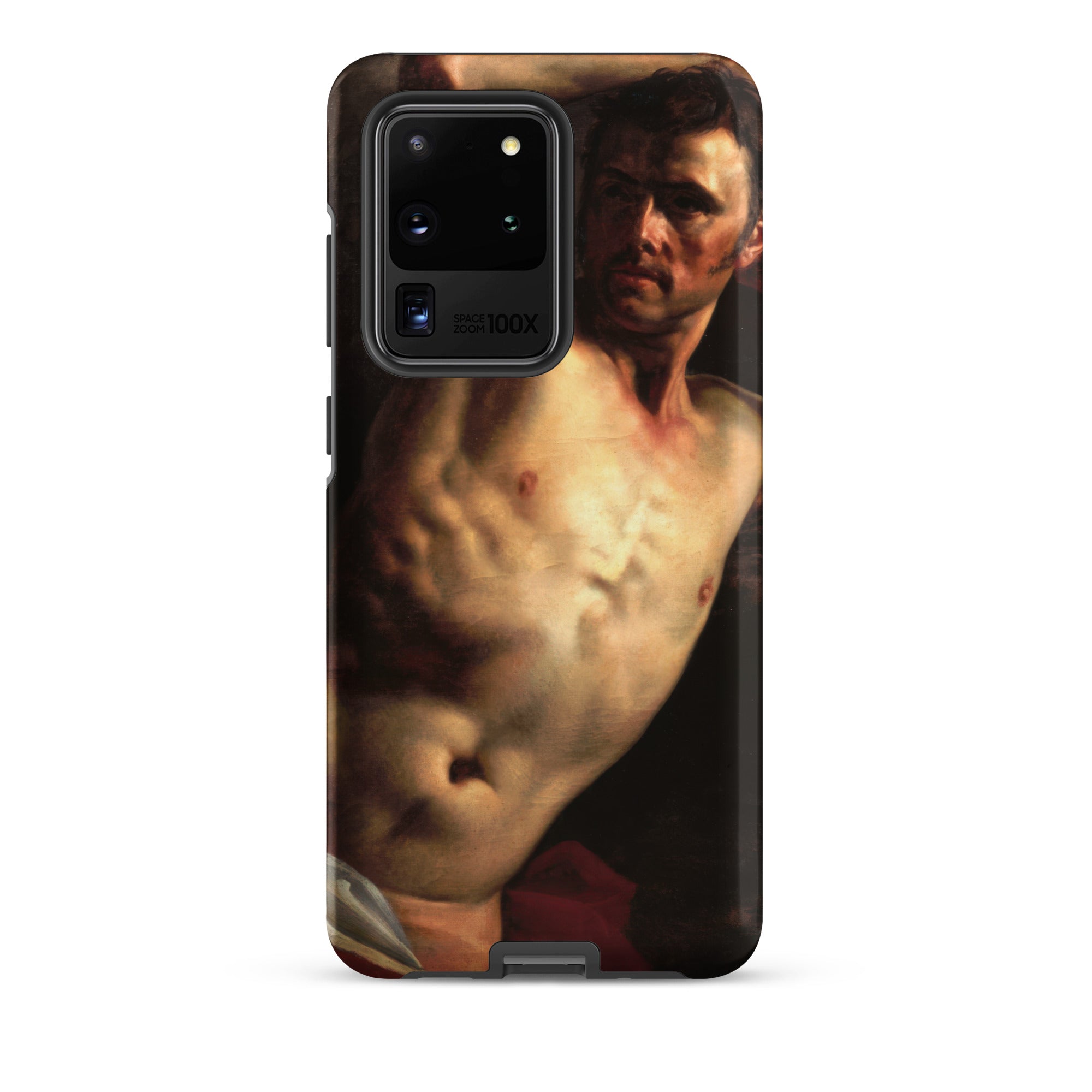 Male Nude Theodore Gericault Samsung Case, Galaxy S20 Ultra / Matte, Black Smartphone Case Classical Painting Shirtless Man