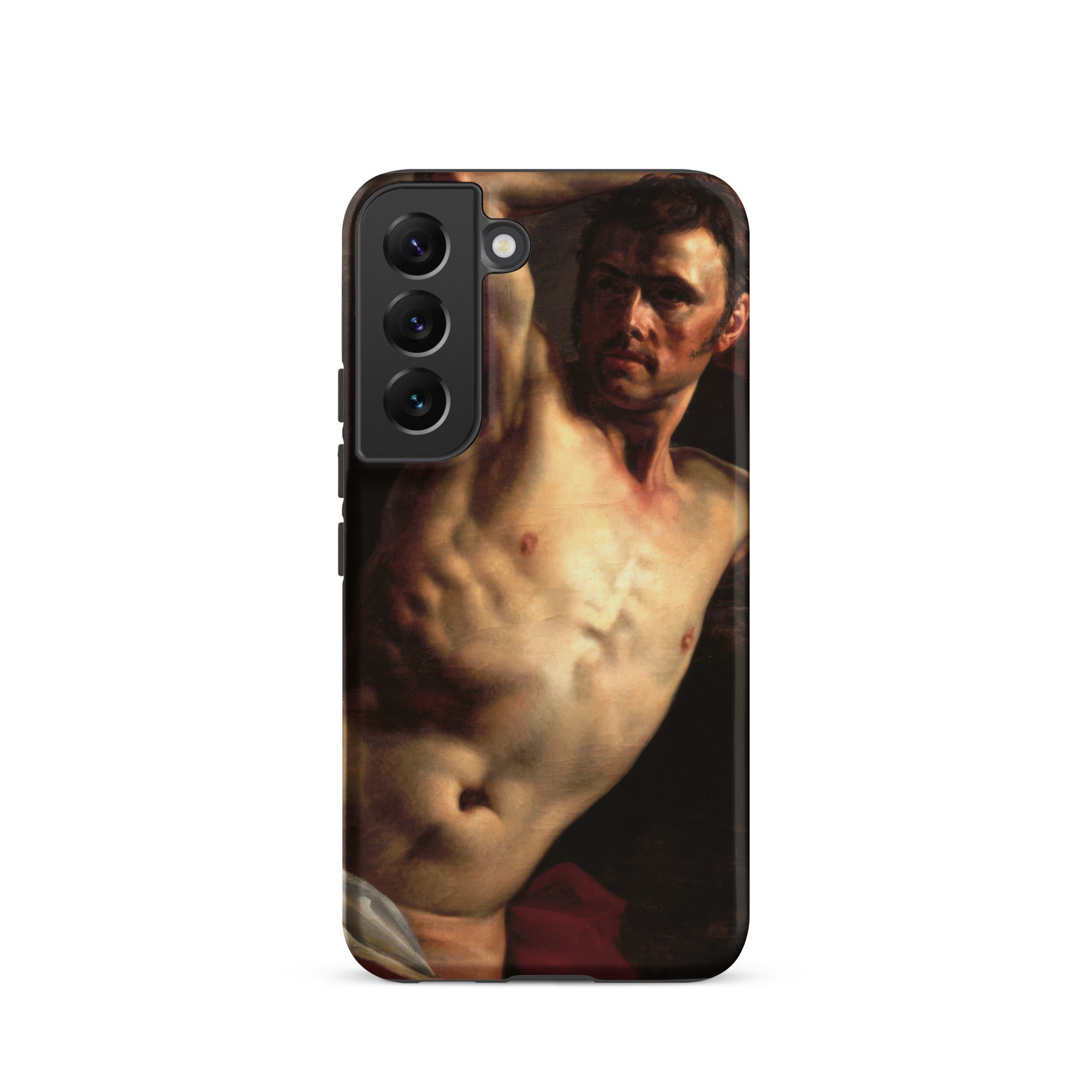Male Nude Theodore Gericault Samsung Case, Galaxy S22 / Matte, Black Smartphone Case Classical Painting Man’s Torso