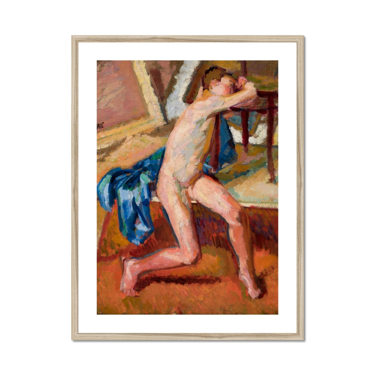 Male Nude - Wojciech Weiss Fine Art Print, Framed Nude Figure Painting