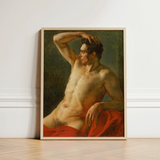 Male Torso in Profile - Theodore Gericault Art Print / Canvas Framed Classical Painting Muscular Nude Figure Théodore Géricault’s,