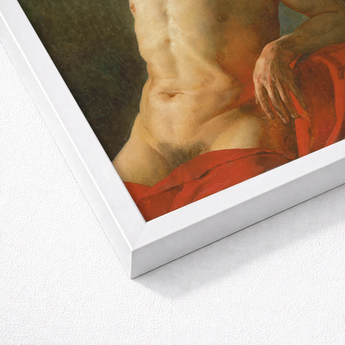 Male Torso in Profile - Theodore Gericault Art Print / Canvas Framed Classical Painting Nude Figure Defined Musculature Théodore