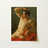 Male Torso in Profile - Theodore Gericault Art Print / Canvas, 12x16’’ / 31x41cm / Unframed / no Border, Posters Prints & Visual Artwork,