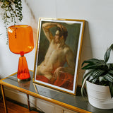 Male Torso in Profile - Theodore Gericault Art Print, Classical Art Print Gold Frame Male Figure Dramatic