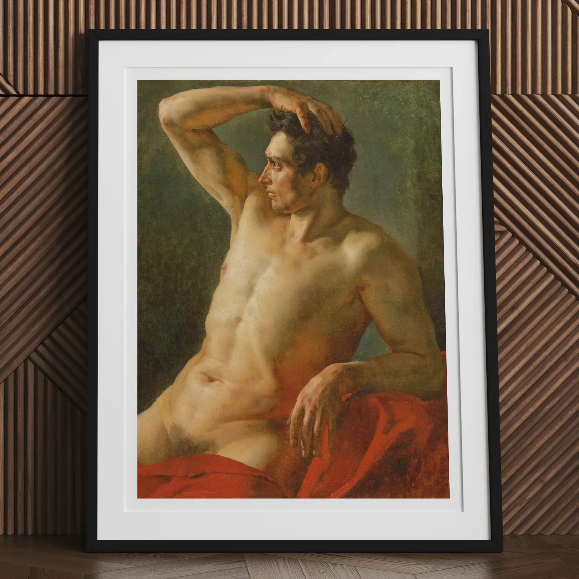 Male Torso In Profile By Theodore Gericault Fine Art Print - Posters Prints & Visual Artwork - Aesthetic Art
