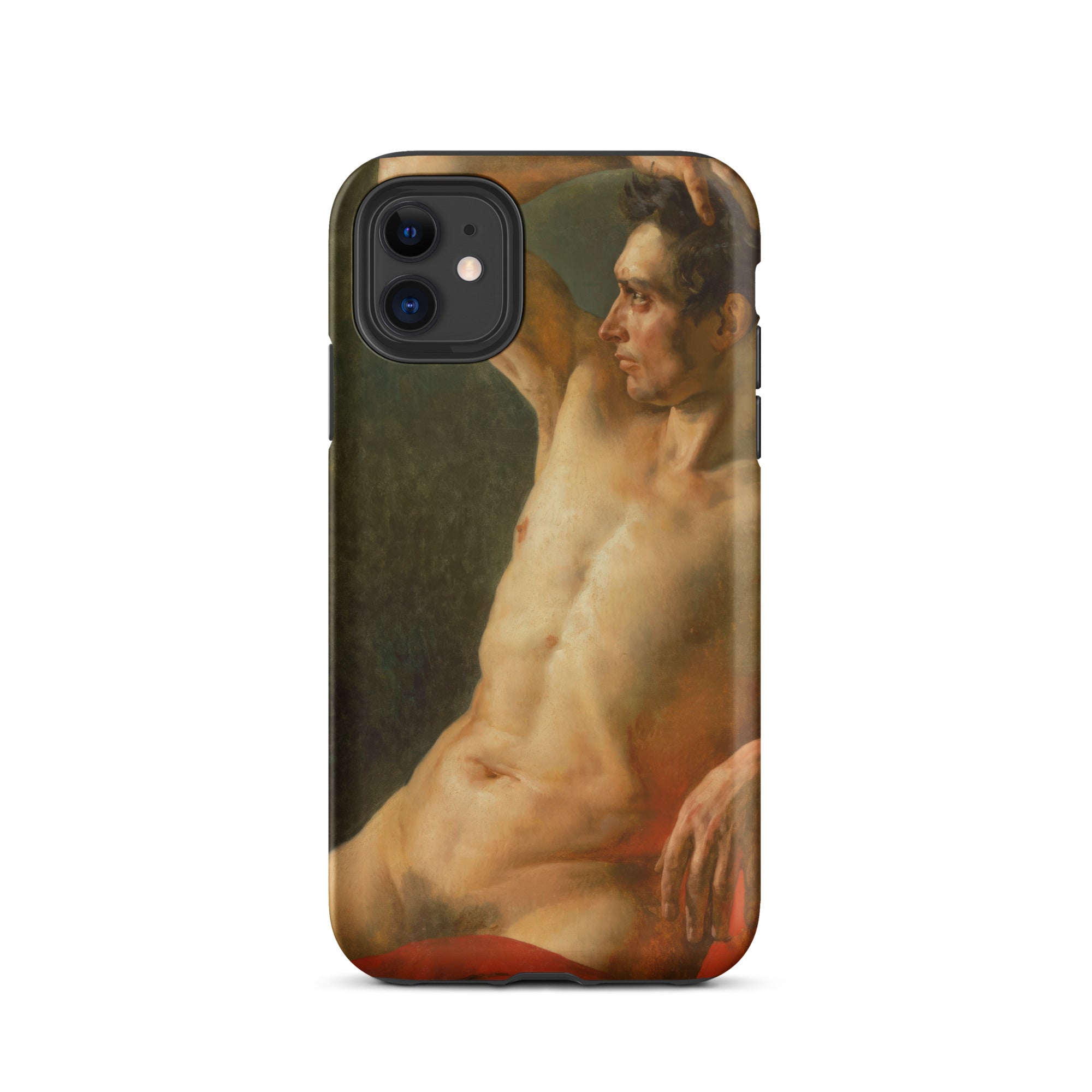 Male Torso in Profile Theodore Gericault Iphone Case, 11 / Matte, Phone Case Nude Male Figure