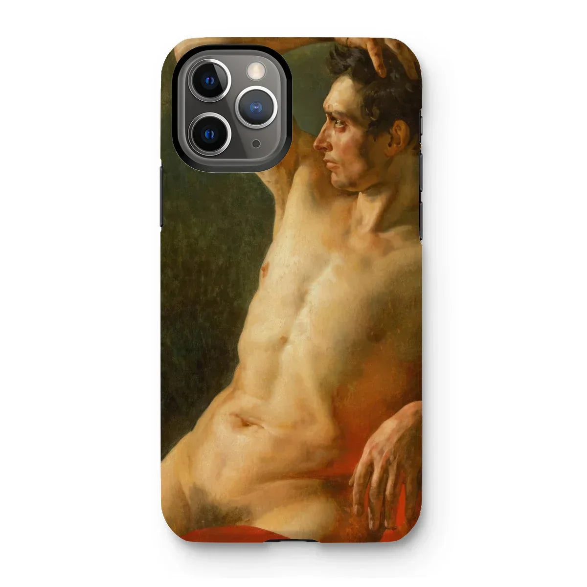 Male Torso in Profile - Theodore Gericault Iphone Case, 11 Pro / Matte, Phone Case Classical Nude Painting Male Figure