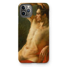 Male Torso in Profile - Theodore Gericault Iphone Case, 11 Pro Max / Matte, Phone Case Classical Nude Painting Male Figure