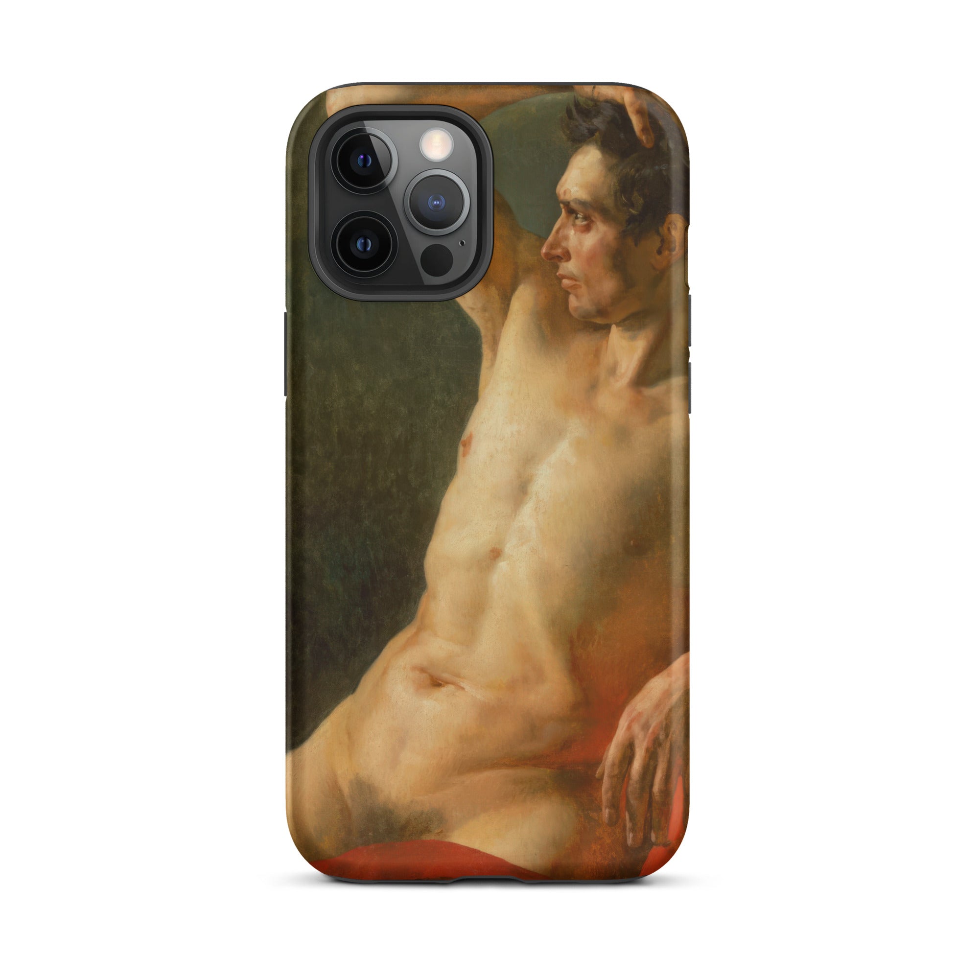 Male Torso in Profile Theodore Gericault Iphone Case, 12 Pro Max / Matte, Phone Case Nude Male Figure
