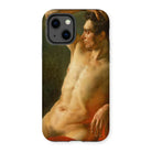 Male Torso in Profile - Theodore Gericault Iphone Case, 13 / Matte, Phone Case Classical Nude Painting Male Figure