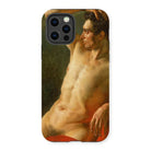 Male Torso in Profile - Theodore Gericault Iphone Case, 13 Pro / Matte, Phone Case Classical Nude Painting Male Figure