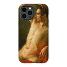 Male Torso in Profile - Theodore Gericault Iphone Case, 14 Pro Max / Matte, Phone Case Classical Nude Painting Male Figure