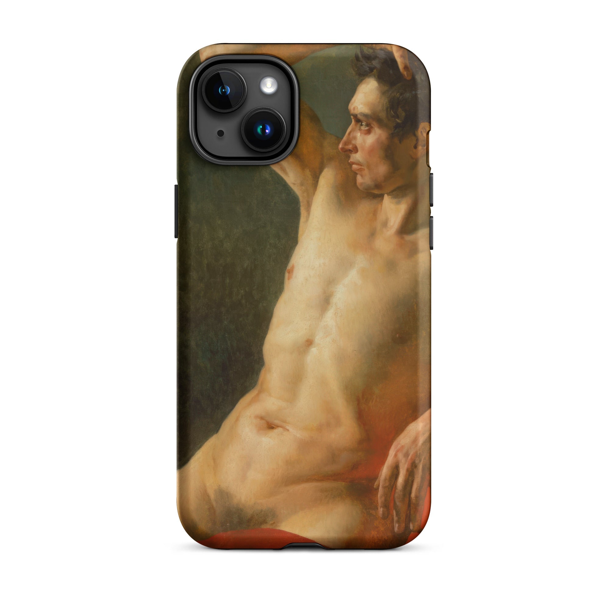 Male Torso in Profile Theodore Gericault Iphone Case, 15 Plus / Matte, Phone Case Nude Male Figure