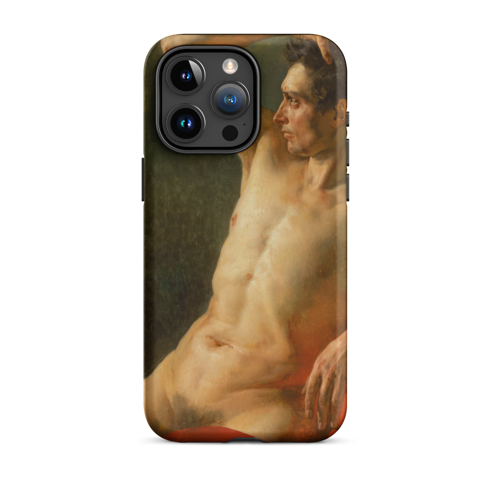 Male Torso in Profile Theodore Gericault Iphone Case, 15 Pro Max / Matte, Artistic Phone Case