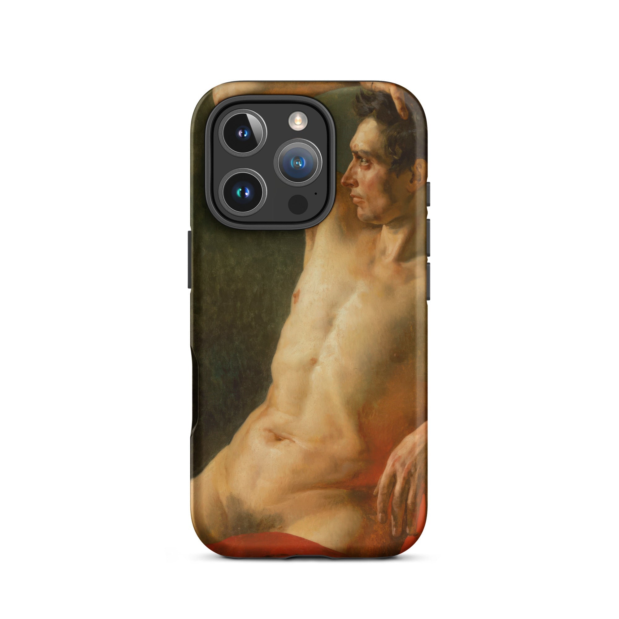 Male Torso in Profile Theodore Gericault Iphone Case, 16 Pro / Matte, Phone Case Nude Man Painting