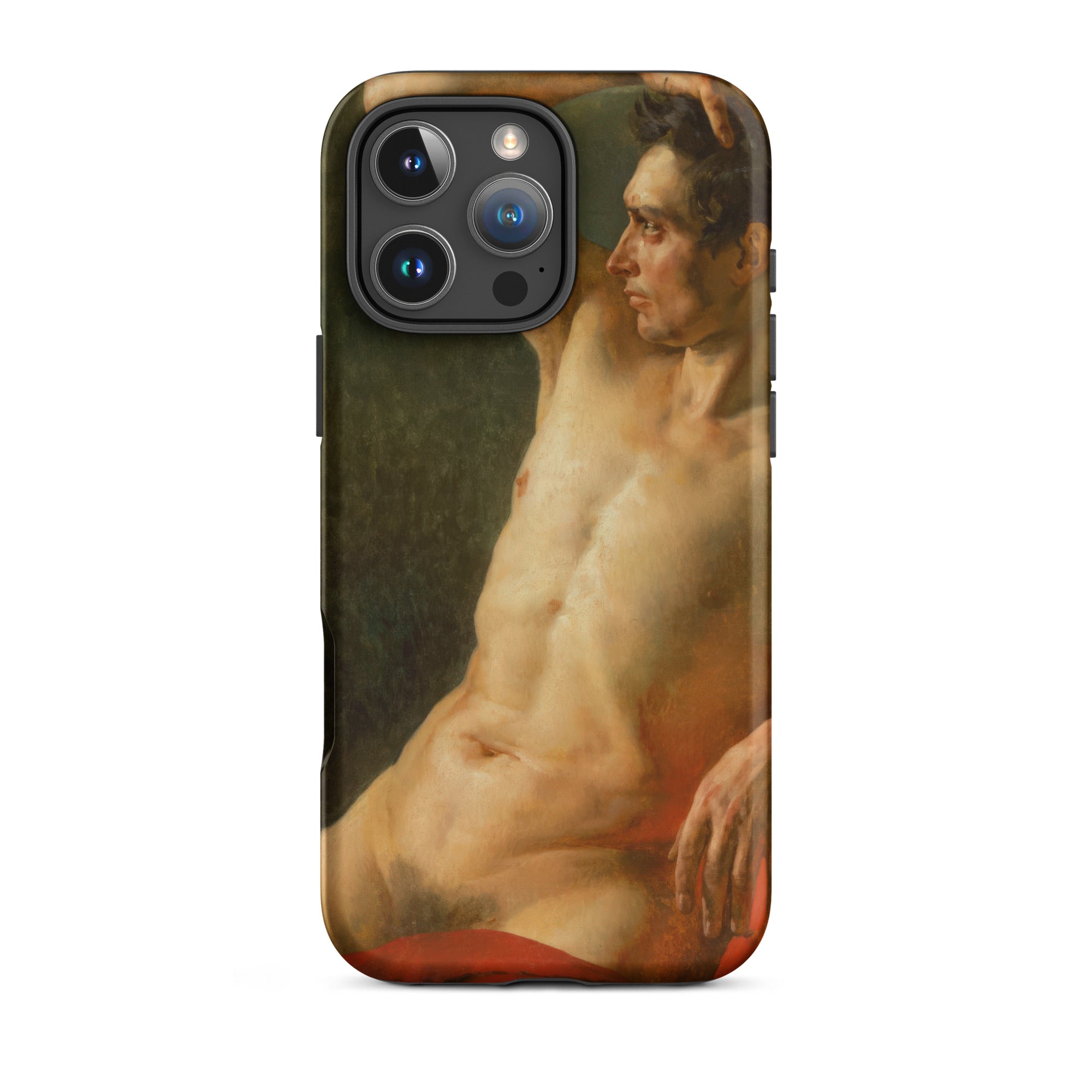 Male Torso in Profile Theodore Gericault Iphone Case, 16 Pro Max / Matte, Artistic Phone Case