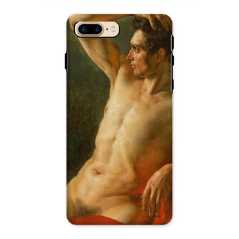 Male Torso in Profile - Theodore Gericault Iphone Case, 8 Plus / Matte, Phone Case Classical Nude Painting Male Figure