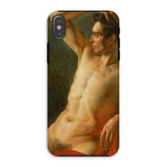 Male Torso in Profile - Theodore Gericault Phone Case Iphone Xs / Matte Phone Case Classical Nude Male Figure Painting Theodore Gericault