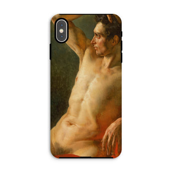 Male Torso in Profile - Theodore Gericault Phone Case Iphone Xs Max / Matte Phone Case Classical Nude Painting Male Figure Theodore