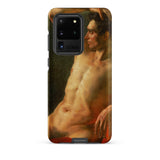 Male Torso in Profile - Theodore Gericault Phone Case Samsung Galaxy S20 Ultra / Matte Phone Case Classical Painting Nude Male Figure Warm