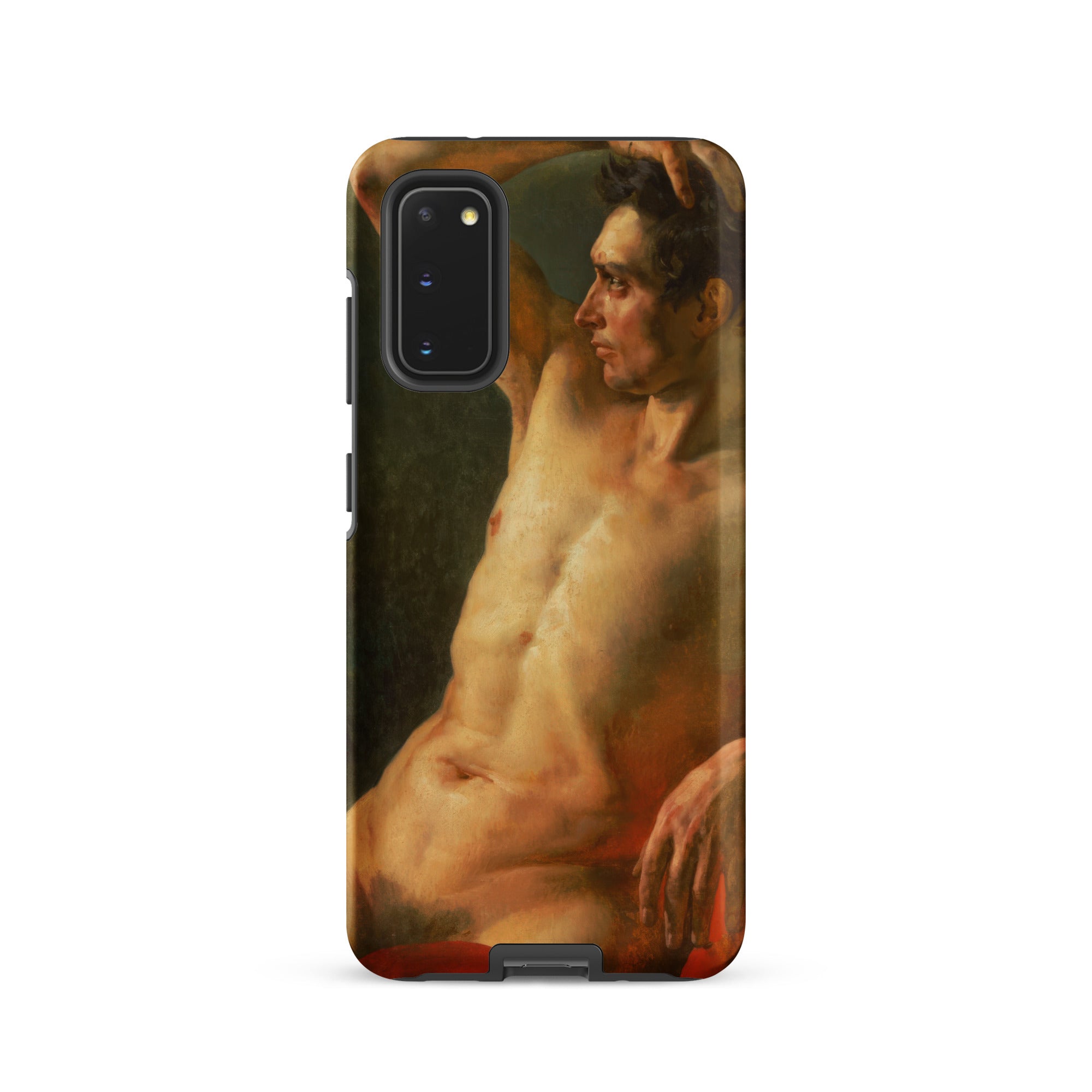 Male Torso in Profile Theodore Gericault Samsung Case, Galaxy S20 / Matte, Phone Case Classical Painting Male Nude