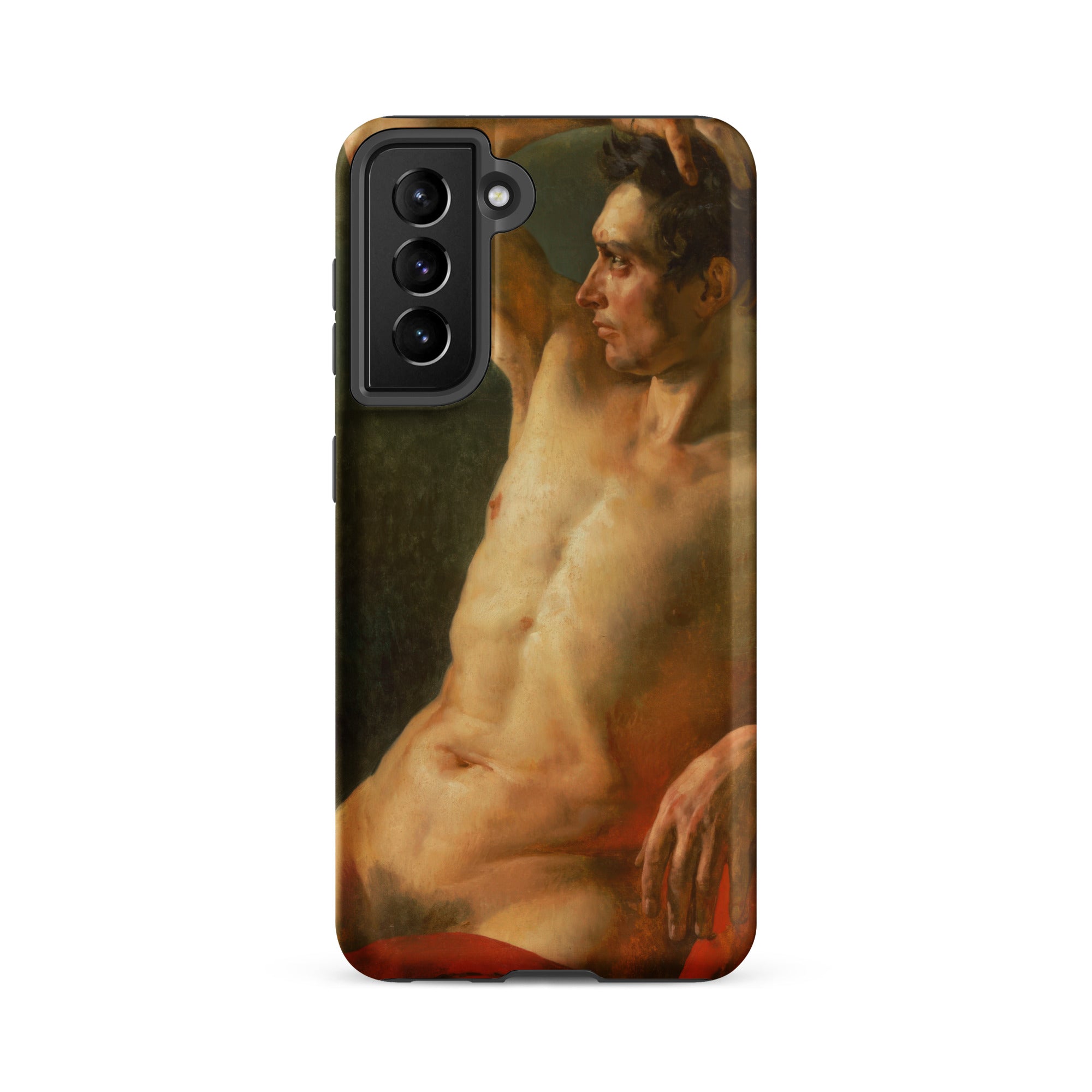 Male Torso in Profile Theodore Gericault Samsung Case, Galaxy S21 Fe / Matte, Smartphone Case Classical Painting Male Nude