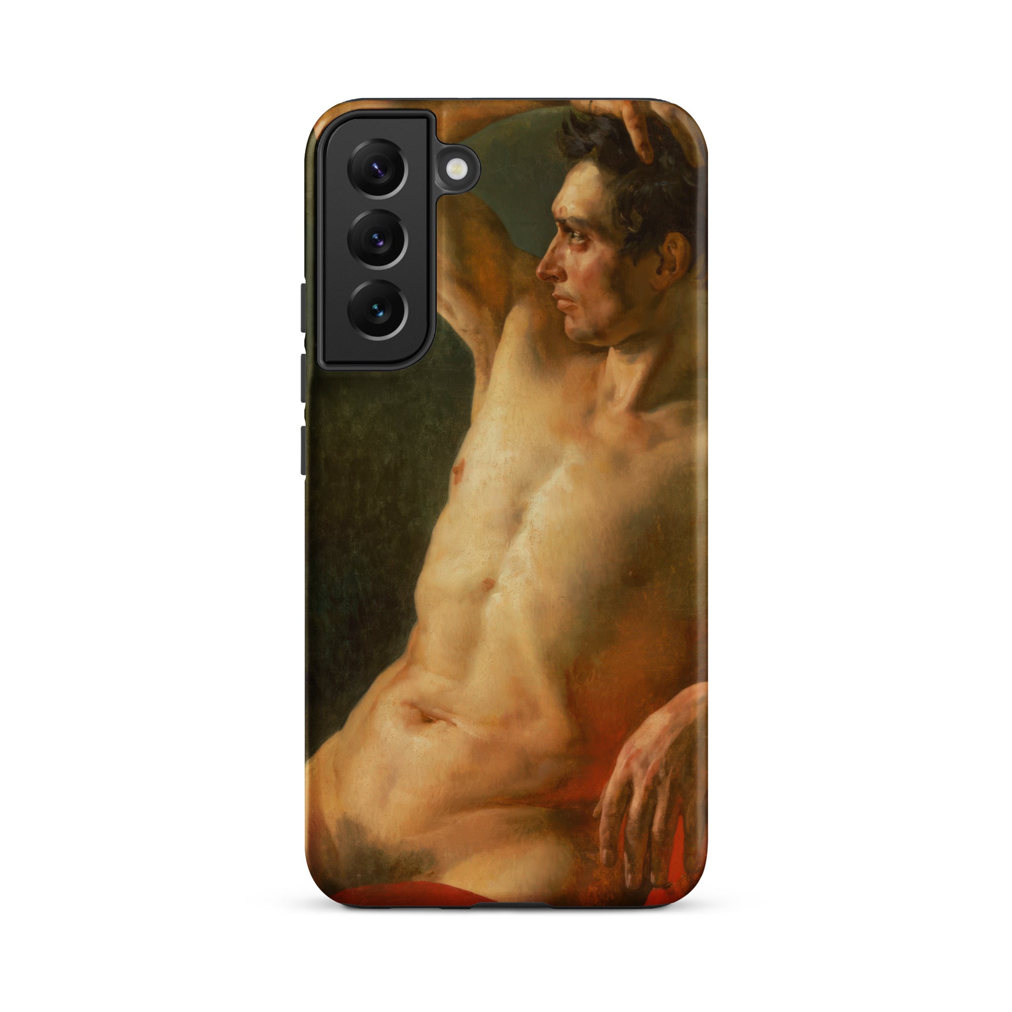 Male Torso in Profile Theodore Gericault Samsung Case, Galaxy S22 Plus / Matte, Smartphone Case Classical Painting Male Nude