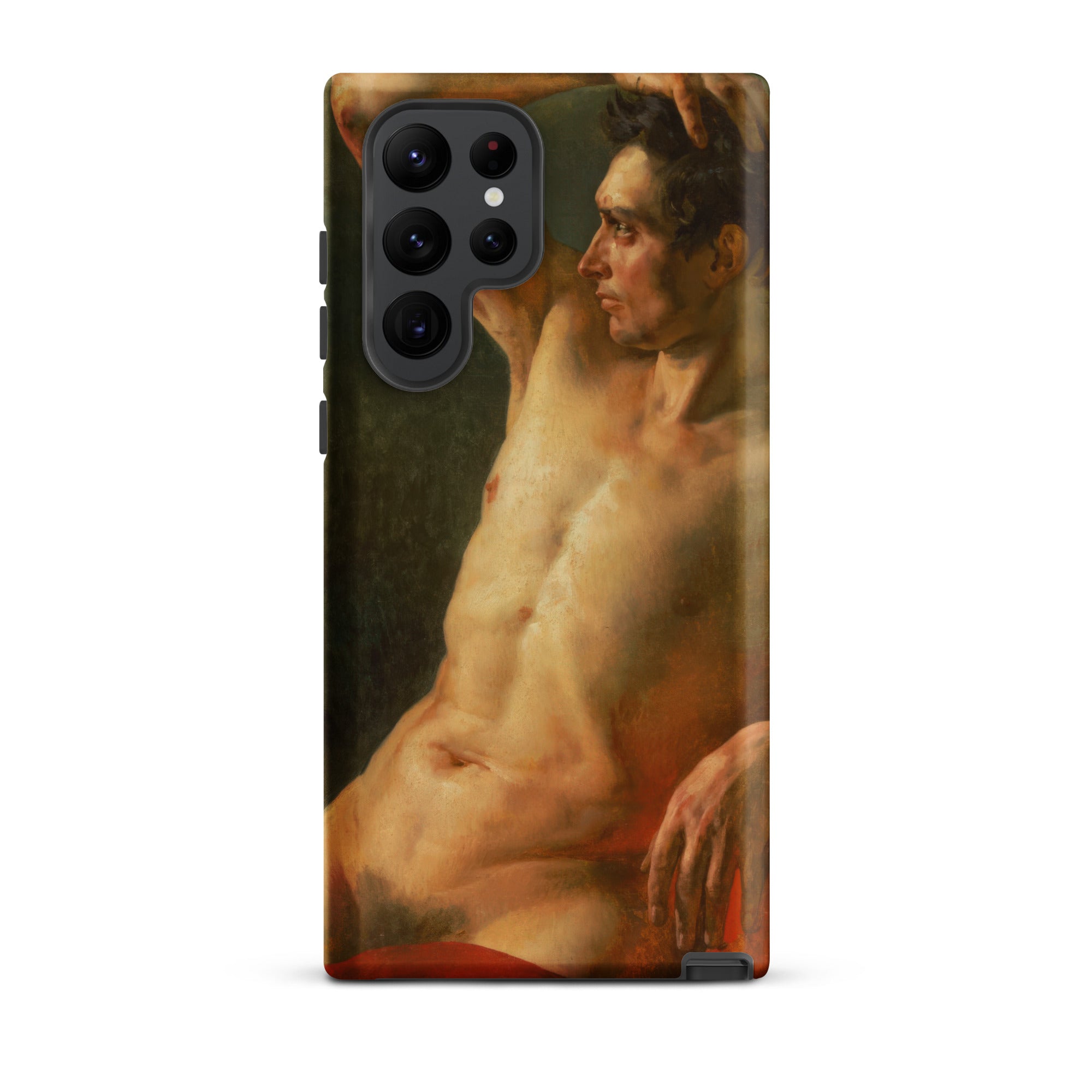 Male Torso in Profile Theodore Gericault Samsung Case, Galaxy S22 Ultra / Matte, Smartphone Case Classical Painting Nude Male Figure