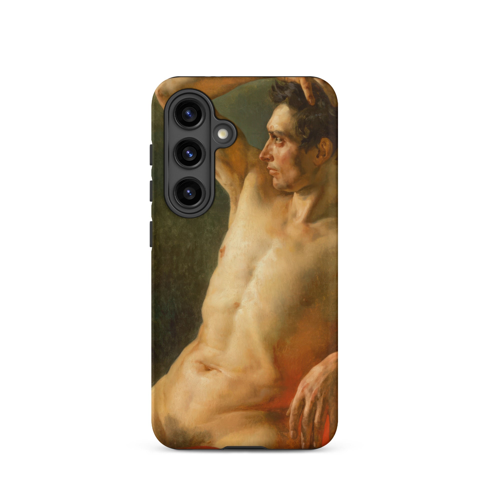 Male Torso in Profile Theodore Gericault Samsung Case, Galaxy S24 / Matte, Smartphone Case Classical Painting Male Nude