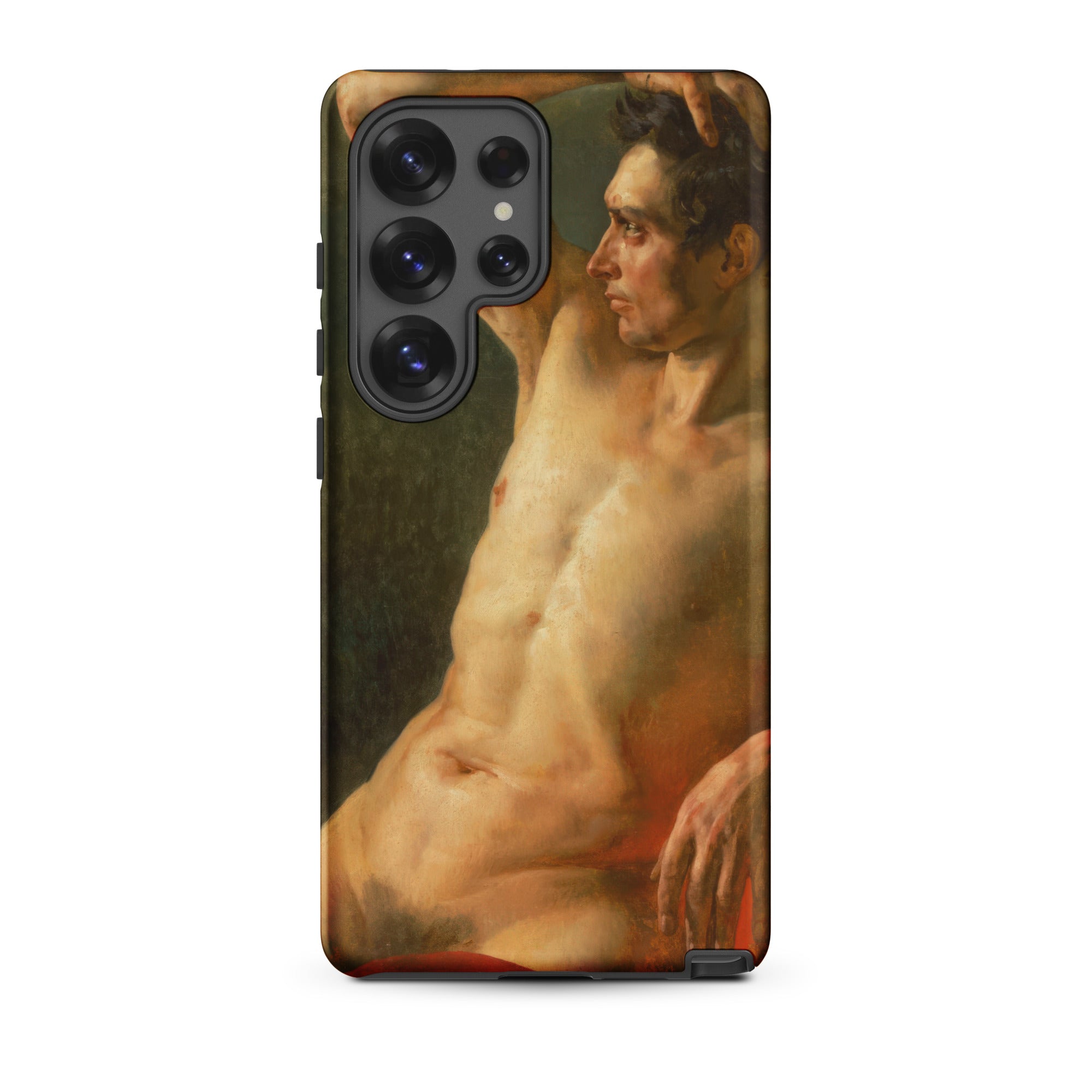 Male Torso in Profile Theodore Gericault Samsung Case, Galaxy S25 Ultra / Matte, Smartphone Case Classical Painting Male Figure