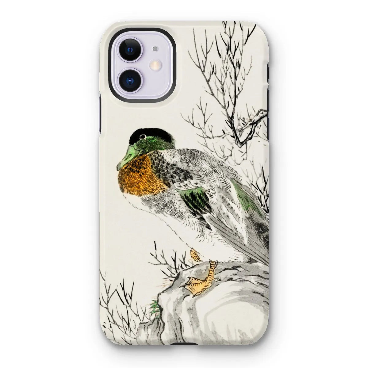 Mallard - Japanese Meiji Bird Art Phone Case - Numata Kashu - Iphone 11 / Matte - Mobile Phone Cases - Aesthetic Art