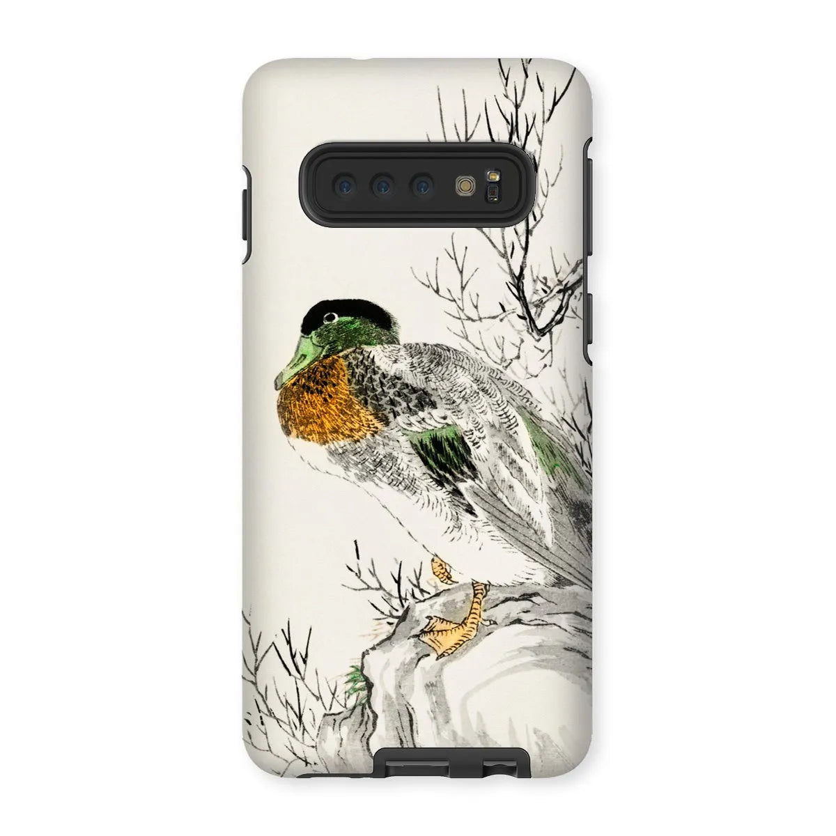 Mallard - Japanese Meiji Bird Art Phone Case - Numata Kashu - Samsung Galaxy S10 / Matte - Mobile Phone Cases