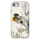 Mallard Numata Kashu Meiji Duck Art Iphone Case, 8 / Matte, Phone Case Watercolor Style Illustration Duck Perched Branch