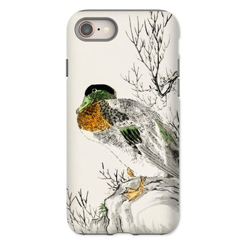 Mallard - Numata Kashu Meiji Duck Art Iphone Case, 8 / Matte, Phone Case Watercolor-style Illustration Duck Perched Branch