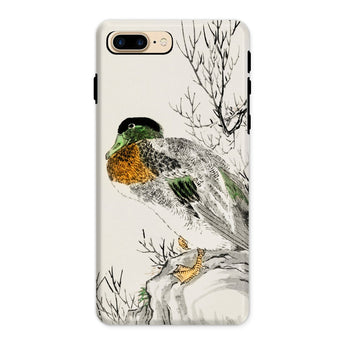 Mallard - Numata Kashu Meiji Duck Art Iphone Case, 8 Plus / Matte, Phone Case Watercolor-style Painting Duck Perched Branch