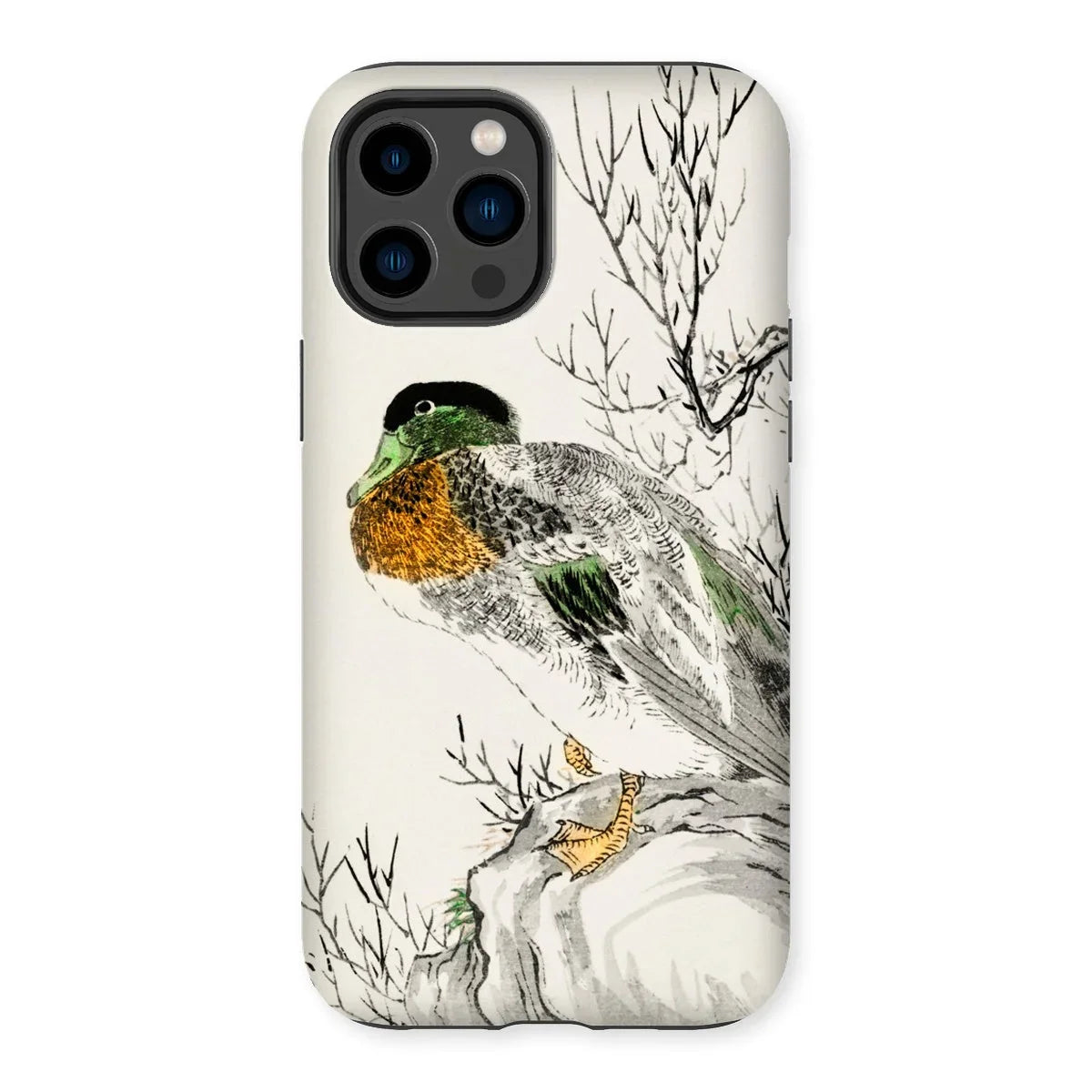 Mallard - Numata Kashu Meiji Duck Art Iphone Case, 14 Pro Max / Matte, Kite-824402890, Phone Case Painted Illustration