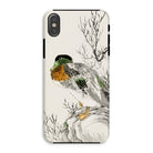 Mallard Numata Kashu Meiji Duck Art Iphone Case, Xs / Matte, Phone Case Detailed Illustration Duck Perched Branch