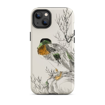 Mallard - Numata Kashu Meiji Duck Art Phone Case Iphone 14 Plus / Matte Duck-themed Phone Case Numata Kashu, Digital Heartbeat Capturing,
