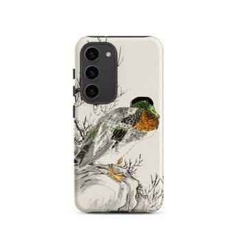 Mallard - Numata Kashu Meiji Duck Art Phone Case Samsung Galaxy S23 / Matte Phone Case Detailed Illustration Duck Black Green Orange Numata