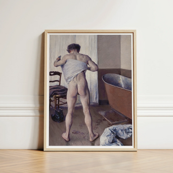 Man at His Bath - Gustave Caillebotte Nude Art Print / Canvas Framed Muscular Classical Painting Style Gay, Caillebotte’s Prints